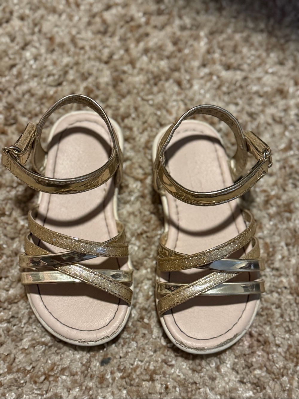 The Children's Place Metallic Gold Strappy Sandals